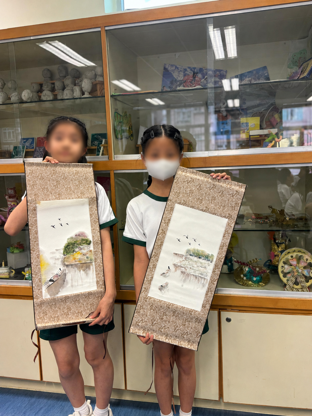 人像經柔化處理的水墨畫完成作品展示